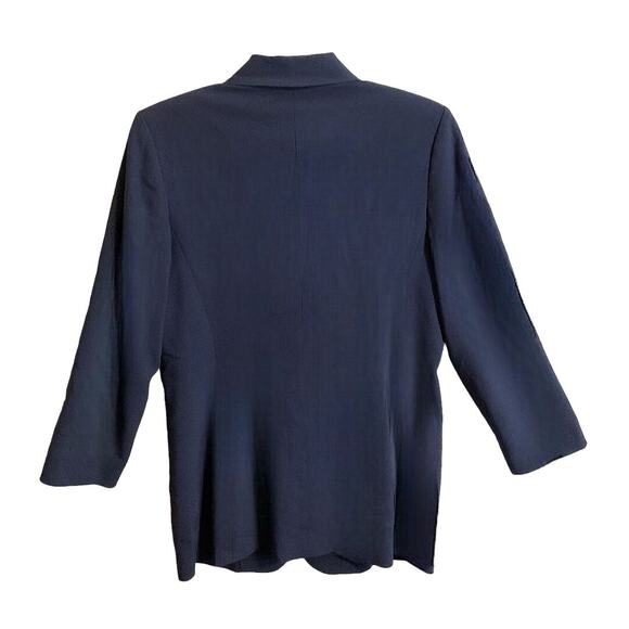 Vince Camuto Women’s Navy Blue Size 10 Long Sleeve Two Button Business Y2K - Picture 10 of 13